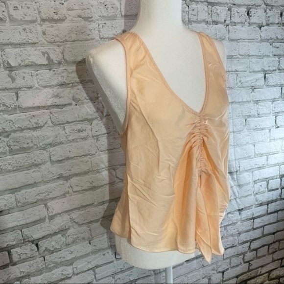 FREE PEOPLE Cream Cinched Camisole Large - Picture 7 of 13